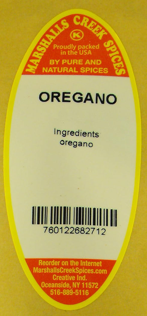 Marshalls Creek Spices OREGANO 10 ounce XL ECO Friendly Kraft Stand-up Pouch...