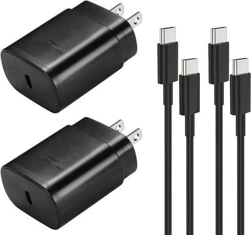 for Samsung USB-C Super Fast Charging Wall Charger - 25W PD Charger Adapter with Type-C Cable(5ft) for Samsung Galaxy S25 S24 S23 S22 Ultra Plus S...