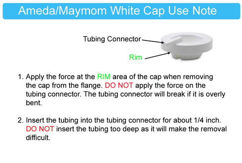 Maymom Tubing Parts Compatible with Ameda Purely Yours Pumps; (2 Tubes with caps/Connector); Replacement Parts to Ameda MYA Joy Tubing, Cap...