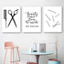 Hair Salon Wall Art Beauty Salon Pictures Wall Decor Fashion Canvas Art Beauty Shop Wall Art Modern Prints Vanity Wall Painting for Beauty Room Po...