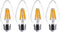 E27/E26 6W F15 Dimmable LED Porch Light Filament Bulb, Warm White 2200K 60W Equivalent 600 Lumen Edison Vintage Bulbs for Home Lighting, Flame Wri...