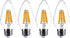 E27/E26 6W F15 Dimmable LED Porch Light Filament Bulb, Warm White 2200K 60W Equivalent 600 Lumen Edison Vintage Bulbs for Home Lighting, Flame Wri...