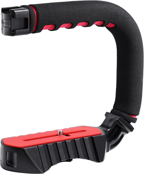 ULANZI U-Grip Pro Handheld Video Rig Steadicam with Triple Cold Shoe, Stabilizing Handle Grip Compatible for iPhone 13 12 Pro Max Xs 8 7 plus GoPr...