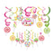 30Ct CandyLand Hanging Swirl Decorations,Lollipop Decorations,Sweet Decorations for Girls,Boys,Kids,Home,Classroom,Office,Baby Shower...