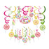 30Ct CandyLand Hanging Swirl Decorations,Lollipop Decorations,Sweet Decorations for Girls,Boys,Kids,Home,Classroom,Office,Baby Shower...