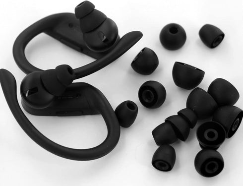 Compatible with Beats Flex Powerbeats Pro Ear Tips, 12 Pairs Double Flange L/M/S Replacement Silicone Ear Buds Earplug Gel Accessories for Compati...