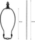 Lamp Kit, Table Lamp Wiring Kit with 8 Inch Harp, 3-Way Socket 2 Pieces 12" Lamp Pipe, with Instructions for DIY Lamp Design or Repair (8 Inch Bla...