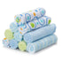 Spasilk Washcloth Wipes Set for Newborn Boys and Girls, Soft Terry Washcloth Set, Pack of 10, Blue Circles...