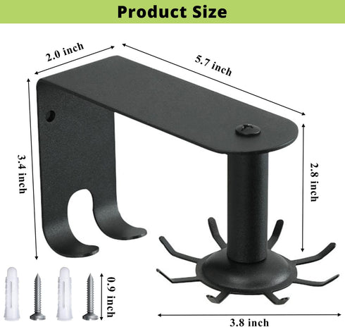 Utensil Hooks, 360 Rotatable Kitchen Utensil Rack Hangers Hooks Stainless Steel Wall Mounted with 10 Hooks for Cabinet Kitchen Bathroom...