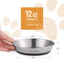 Cat Bowls, 2 Pcs Stainless Steel Cat Bowls for Food and Water, Whisker Fatigue Shallow Non-Slip Cat Dishes Plates for Small Dog Puppies Cats...