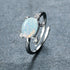 Cultured Opal Turtle Open Statement Ring Cubic Zirconia Crystal Sea Animals Pets Adjustable Stacking Finger Band Promise Eternity Wedding Expand R...