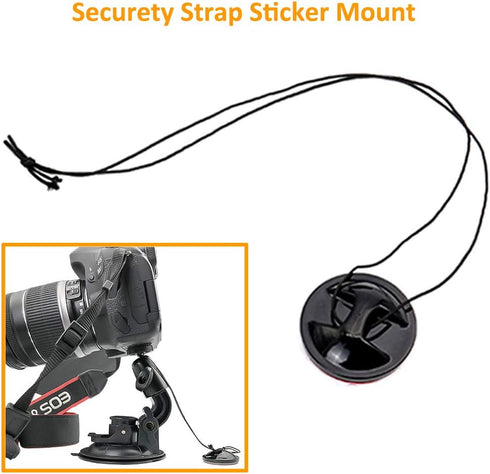 woleyi Windshield Dashboard DSLR Car Mount with Strong Suction Cup and Insurance tether use for Canon, Nikon, Sony, DSLR, Olympus, Pentax, HeroFib...