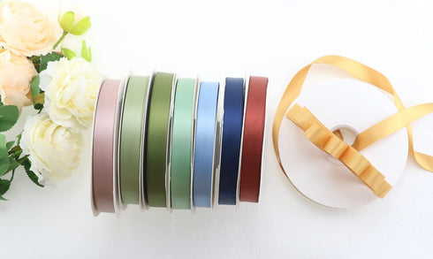 Dusty Blue Ribbon 5/8 Inch Dusty Blue Satin Ribbon Wedding Ribbon for Gift Wrapping Hair Ribbon Gift Ribbon Silky Ribbon for Crafts Christmas Deco...
