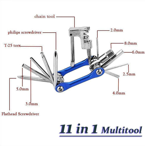 Outdoor color aluminum alloy combination tool mountain bike repair repair tool with chain cutter repair kit...