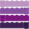 Whaline 65.6ft Purple Bulletin Board Borders 4 Rolls Purple Series Die-Cut Board Trim for School Classroom Office Chalkboard...
