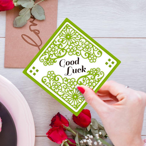 3 Pcs Flower Background Metal Cutting Dies Including Flower Strip, Rose Frame and Flower Corner Die Cuts Embossing Stencils Template for DIY Scrap...