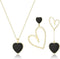 Flyonce Valentines Jewelry Set Mismatched Heart Jewelry Set for Women, Heart Pendant Necklace Asymmetric Earrings Set Valentines Day Gifts for Her...