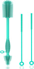 Bottle Brush and Straw Cleaner Set Silicone,Soft Baby Bottle Cleaner Brush,Bendable Straw Cleaning Brush,Long Handle Bottle Brushes for Cleaning (...