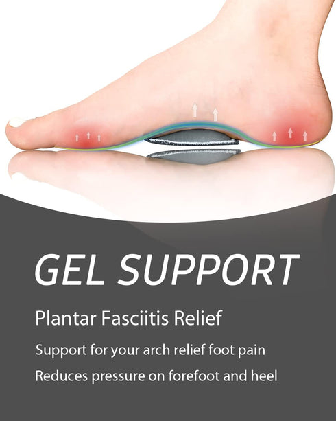 Copper Arch Support - Plantar Fasciitis Relief Arch Supports Bands/Sleeves with Gel Pads, Flat Feet Pain Relief,Men Women ?1 Pair Black...