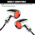 2pcs Chrome 15 LED Motorcycle Stop Brake Running Turn Signal Indicator Red Lights For Harley Honda Chopper (Chrome with net-Red Light)...