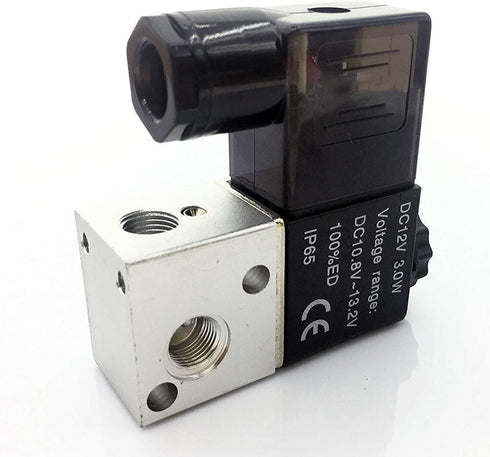 YXQ Pneumatic Solenoid Air Valve DC 12V 3W 3 Way 2 Position 3V1-06 PT1/8" Normally Closed...