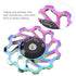 Derailleur Pulley Kit Pair, Ceramic Wheel Bearing Pulley Mountain Tension Rear Derailleur Pulley Bearings Bike Cycling Accessory for Road Mountain...