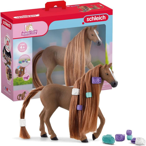 Schleich Horse Club Sofia's Beauties English Thoroughbred Mare Playset - Realistic Toy Figure with Brushable Hair and Accessories, Fun and Imagina...