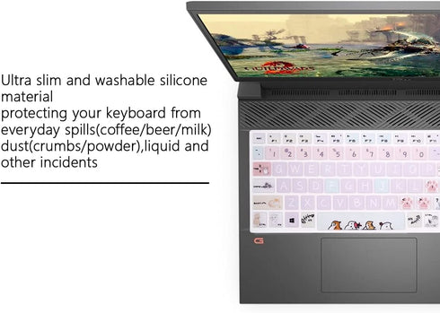 Silicone Keyboard Cover Skin for HP OMEN 15-DC 15.6", for HP 15-dc0010nr 15-dc0020nr 15-dc0030nr 15-dc0051nr dc0052nr 15-dc0086nr 15-dc0087nr 15-d...