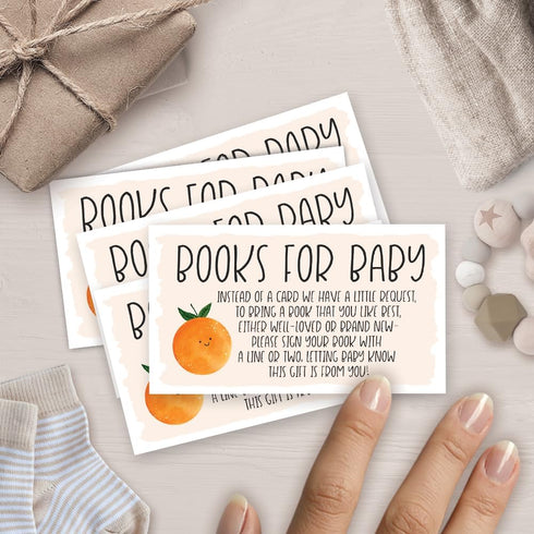 m&h invites 50 Little Cutie Books for Baby Shower Request Cards - Invitation Inserts - Gender Neutral or Girl Baby Shower...