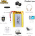 Liter Energy Battery 3.7V Lipo Battery 1000mAh Rechargeable Lithium ion Polymer Battery 553450 Lithium Polymer ion Battery with JST Connector...