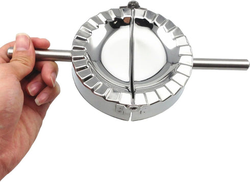 Stainless Steel Ravioli Mold Dumpling Press Maker Wrapper Pierogie Pie Crimper Pastry Dough Cutter Kitchen Gadgets (M-4inch)...