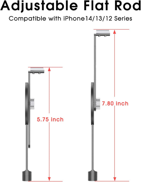 TechMatte Tripod Mount for MagSafe Compatible with iPhone 15 14 13 12 Series- Lightweight and Compact - Cold Shoe Mount Included...