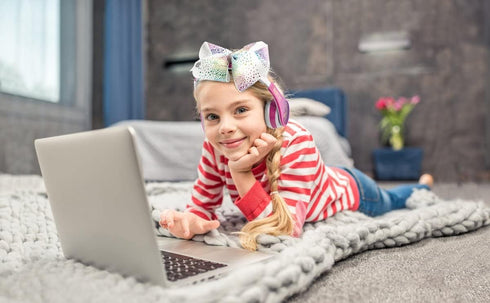 JoJo Siwa Kids Bluetooth Headphones for Wireless Rechargeable Foldable Bluetooth Headphones with Microphone Kid Friendly Sound and Bonus Detachabl...