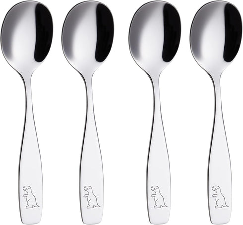 ANNOVA Kids Silverware 10 Pieces Children's Safe Flatware Set Stainless Steel - 4 x Forks, 4 x Dinner Spoons, 2 x Safe Knife Toddler Utensils, Met...
