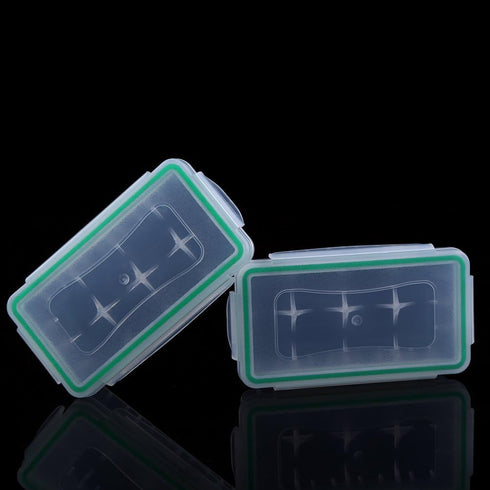 2 PCS 18650 Battery Storage Case, Plastic Battery Holder Waterproof Battery Holder Storage Box Portable Battery Container Protector...