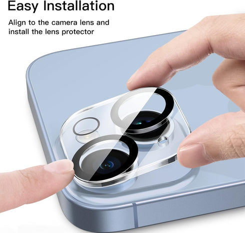 JETech Camera Lens Protector for iPhone 14 6.1-Inch and iPhone 14 Plus 6.7-Inch, 9H Tempered Glass, Anti-Scratch, Case Friendly, Does Not Affect N...