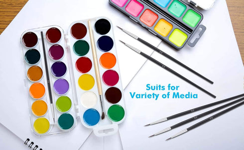 Miniature Detail Paint Brushes, Anezus 30 Pcs Paintbrushes Small Watercolor Artists Paint Brushes for Acrylics Oil Model Craft Nail Detail Paintin...