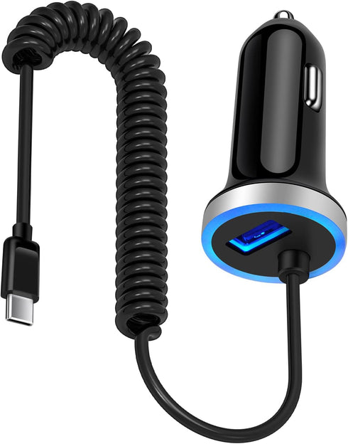 USB C Samsung Fast Car Charger for Samsung Galaxy A35 A25 A55 S24 Ultra A14 A23 A54 Z Fold/Flip4 A15 S23 A53 S20 A03s;Google Pixel 8 7 Pro 6;3.4A ...