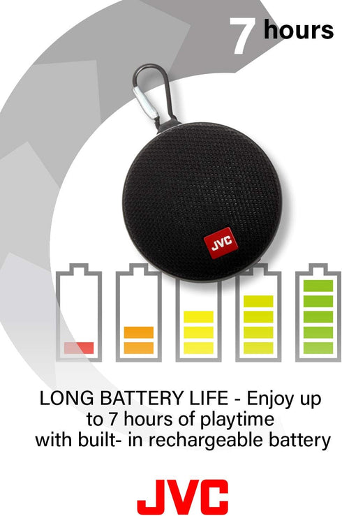 JVC Portable Wireless Speaker with Surround Sound, Bluetooth 5.0, Waterproof IPX4, 7-Hour Battery Life - SPSA2BTP (Pink)...