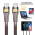 CY Cable USB-C Type C to USB-C Ultra Slim Flat Power USB2.0 Data 65W Fast Charge for Laptop Tablet Phone (200cm)...