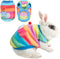 ANIAC Pet Costume Cute Rabbit Clothes Soft Bunny Vest Cozy T-shirt for kitten Ferret Chihuahua puppy and Small Animals (2XS, Rainbow)...