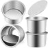 HOMSFOU 2 Inch Cake Pan Set of 4 Aluminum Alloy Round Cake Baking Pans Small Cake Pans for Cupcake Brownies Souffle Pie Muffins Cheesecake...