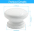 12 Packs Solid Wood Round Kitchen Cabinet Knobs, 1.34 Inch Diameter Wood Pulls, White Drawer Pulls, Dresser Drawer Handles Knobs...