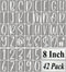 8 Inch Alphabet Letter Stencils for Painting - 42 Pack Letter and Number Stencil Templates with Signs for Painting on Wood, Reusable Letters and N...