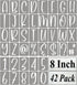 8 Inch Alphabet Letter Stencils for Painting - 42 Pack Letter and Number Stencil Templates with Signs for Painting on Wood, Reusable Letters and N...