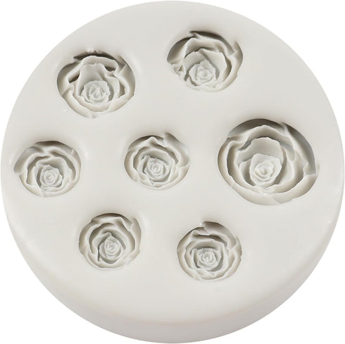 Rose Flower Fondant Candy Silicone Mold for Sugar Craft Cake Decorating Cupcake Topper Chocolate Polymer Clay Gum Paste...