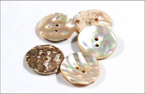 Welecom 1000 Pcs Natural Shell Buttons 10mm 2 Hole Mother of Pearl Round Shell Buttons for Cloth Sewing Craft Buttons...