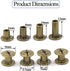 Bronze M5 Chicago Screws Assorted Kit 80 Sets 4 Sizes Leather Rivets 1/4 1/3 3/8 1/2 inches Screw Posts Rivets Nail Rivet Chicago Buttons for DIY ...