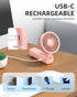 FrSara Mini Handheld Fan Rechargeable, Small Folding Fan Upgraded Wind Power, 3-Speed, 2000mAh Long Battery Life, Power Bank, Quiet, Portable, Sui...