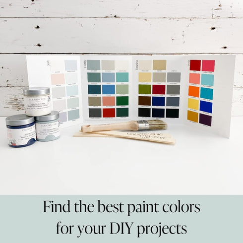 Country Chic Paint Color Card - 50 Furniture Paint Color Swatches...